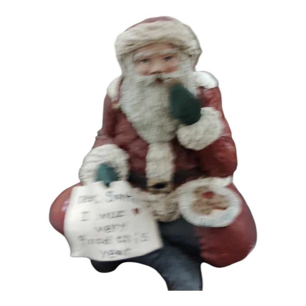 Vintage 1985 Carolyn Carpin Storybook Collection Resin Old World Santa Figurine